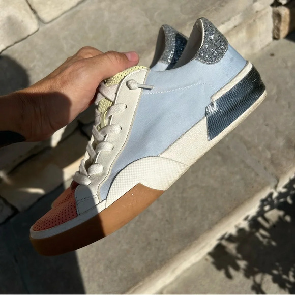 Dolce Vita pastel multi-color snekaers with silver detailing Sz 7.5 - Picture 10 of 16